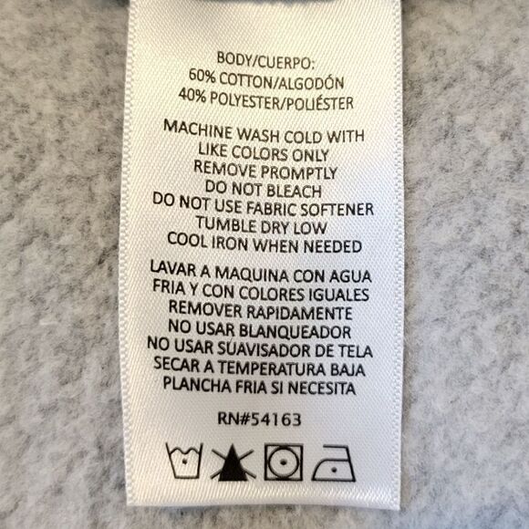 Calvin Klein Heathered Gray Crewneck Cropped Sweatshirt Size L NWOT - Picture 6 of 6